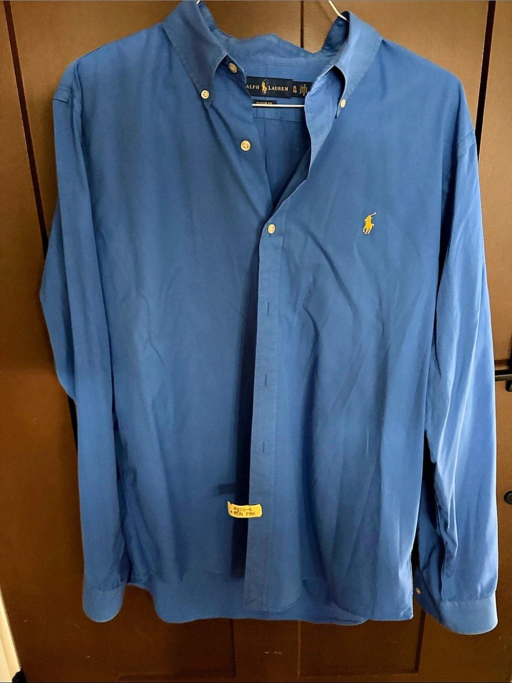 Ralph Lauren Classic Fit Button Down Shirt in Blue XL Like New
